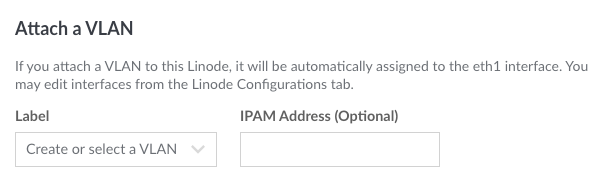 Attach a VLAN form